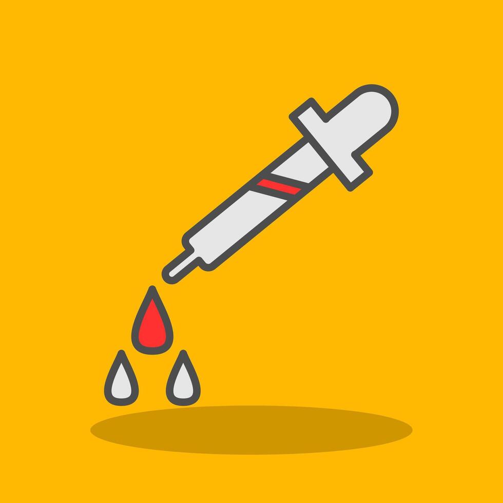 Dropper Filled Shadow Icon vector