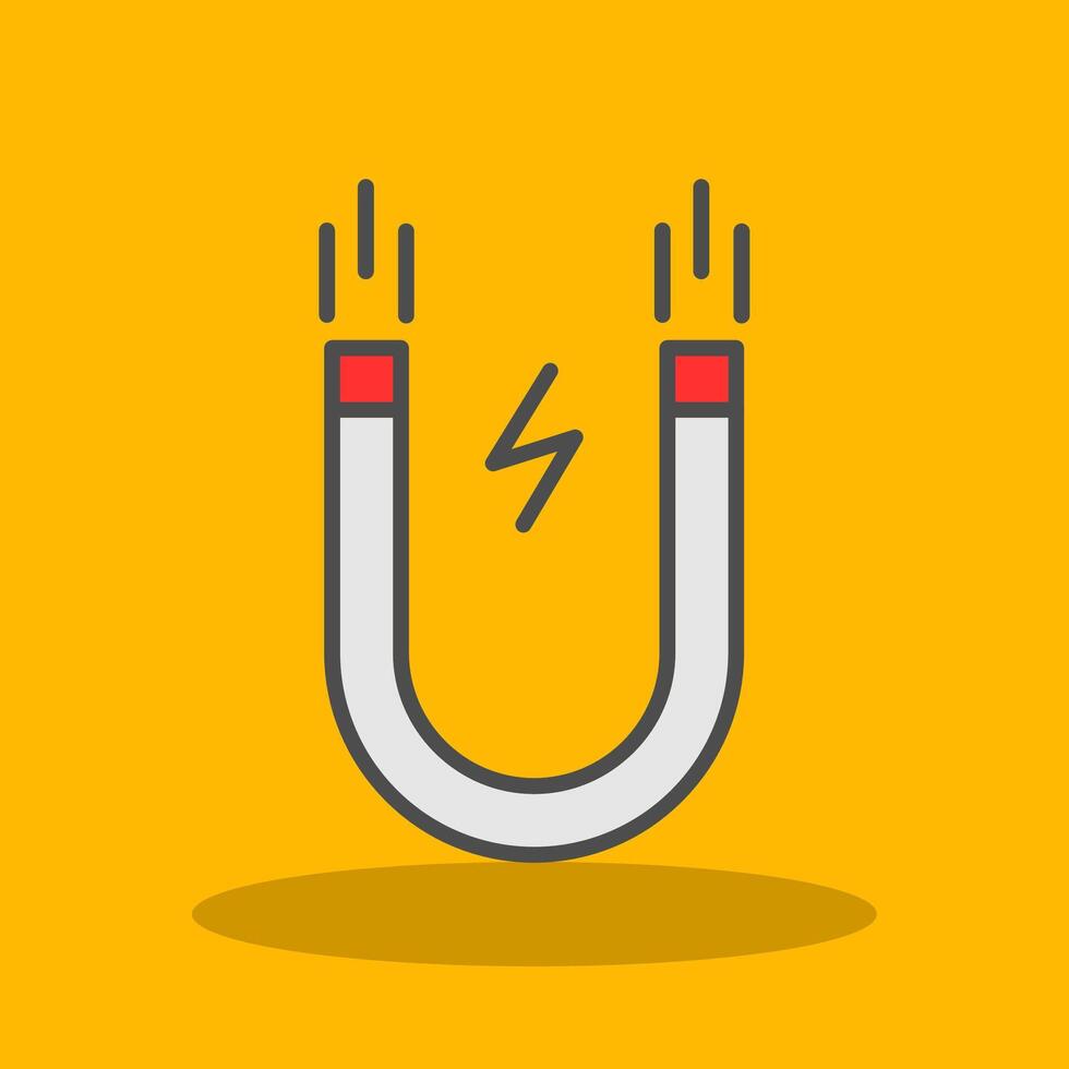Magnet Filled Shadow Icon vector