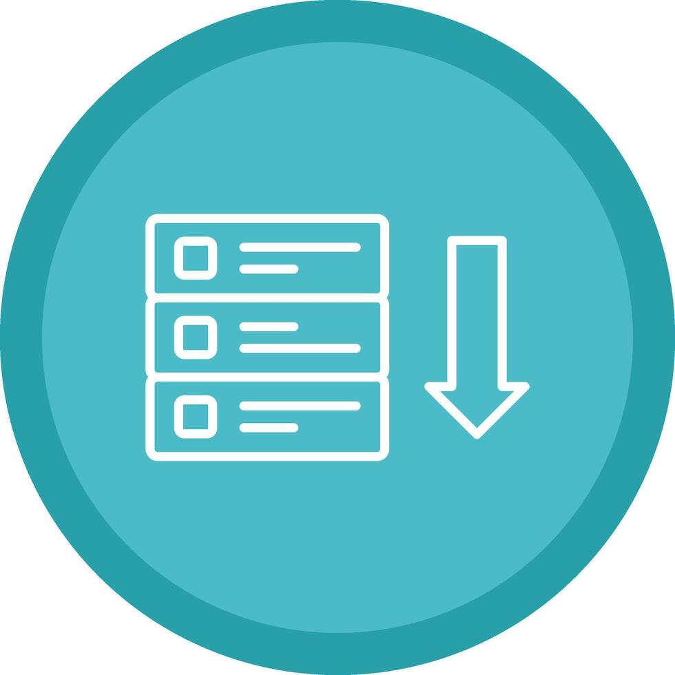 Database Line Multi Circle Icon vector