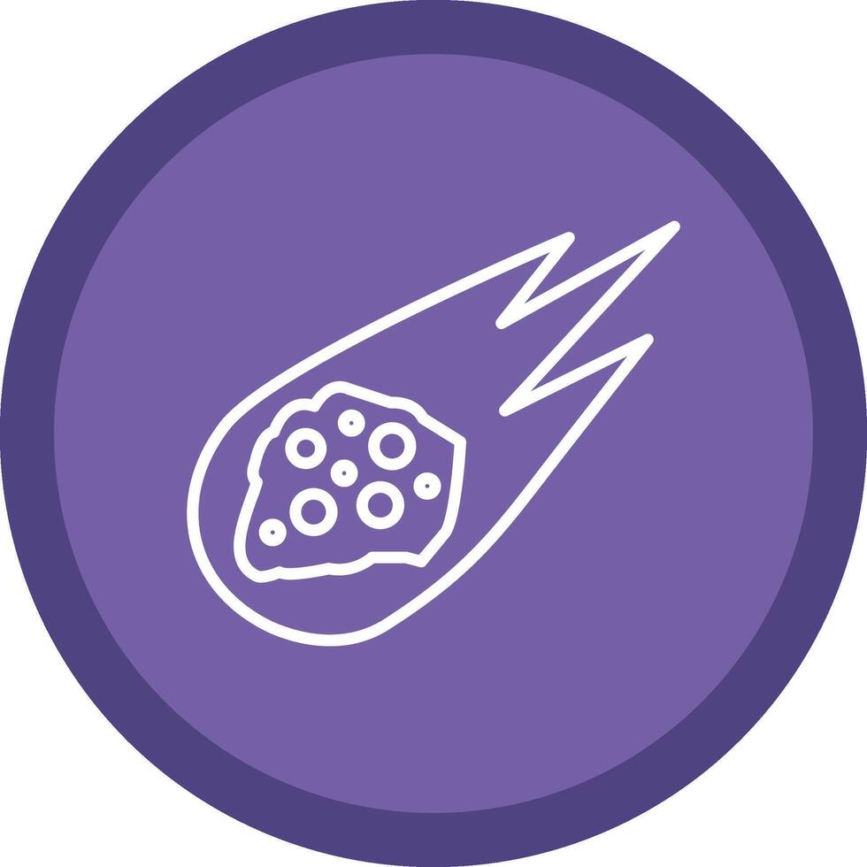 Asteroid Line Multi Circle Icon vector