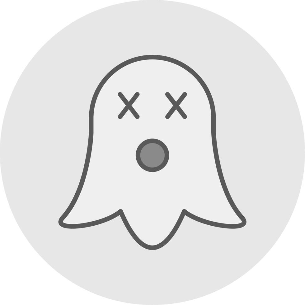 Ghost Line Filled Light Icon vector
