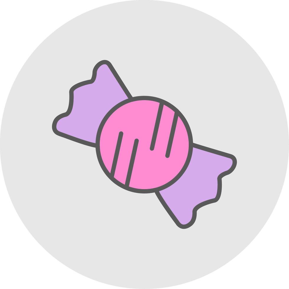 Candy Line Filled Light Icon vector