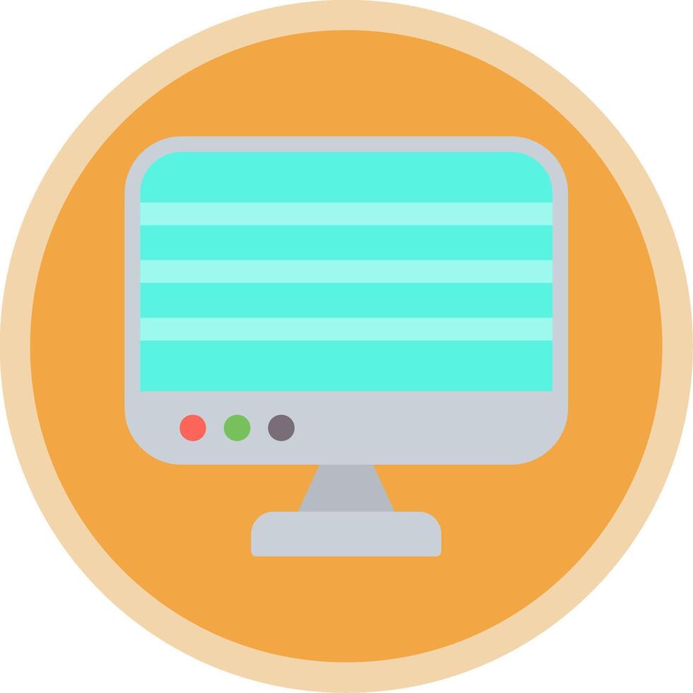 Computer Flat Multi Circle Icon vector
