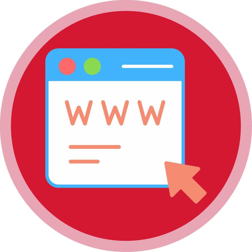 Web Page Flat Multi Circle Icon vector