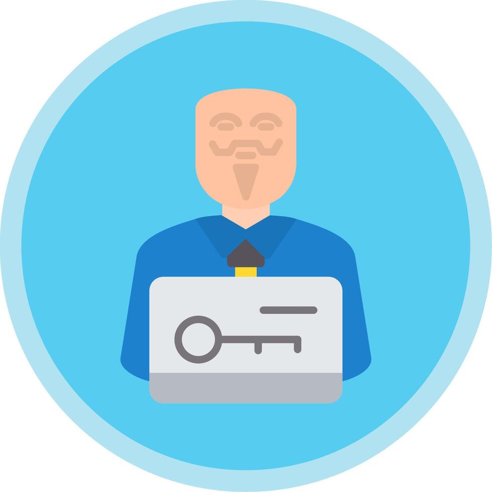 Anonymous Flat Multi Circle Icon vector