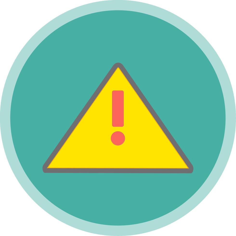 Alert Sign Flat Multi Circle Icon vector