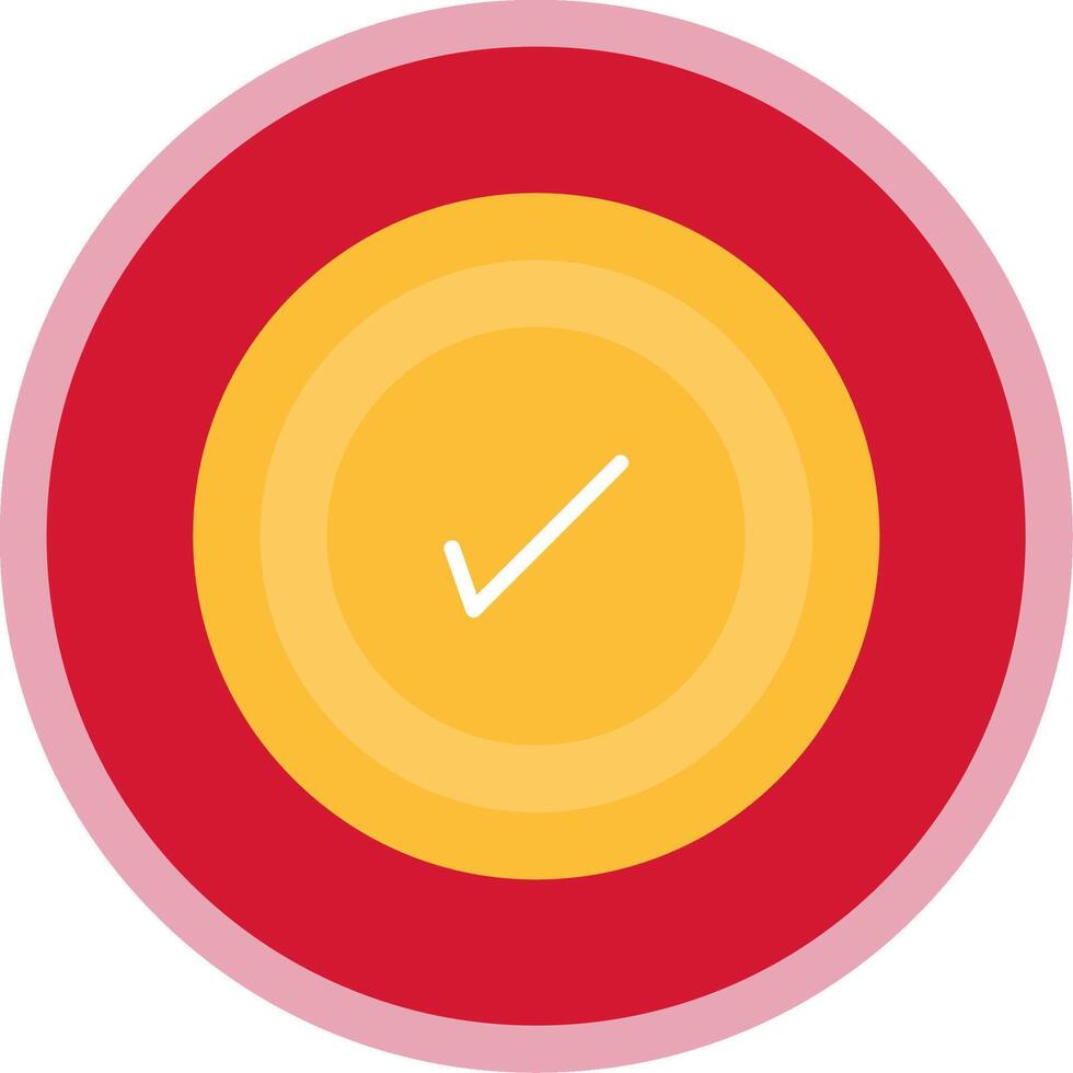 Goals Completion Flat Multi Circle Icon vector