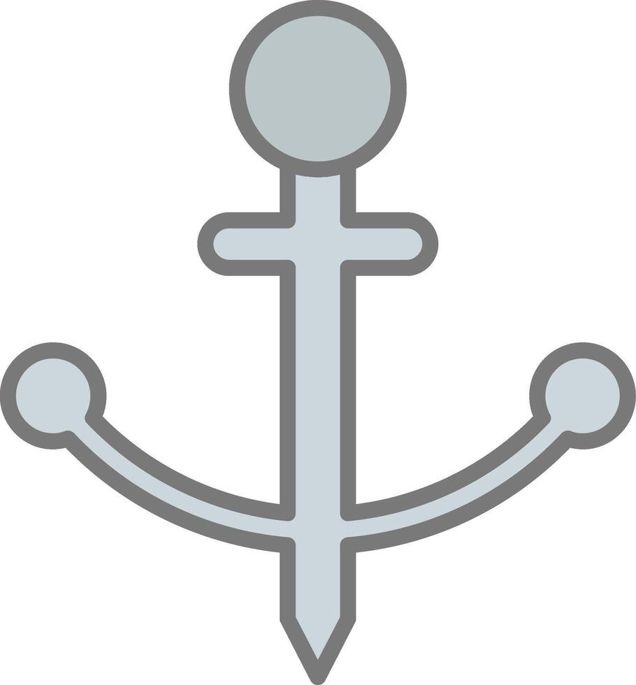 Anchor Line Filled Light Icon vector