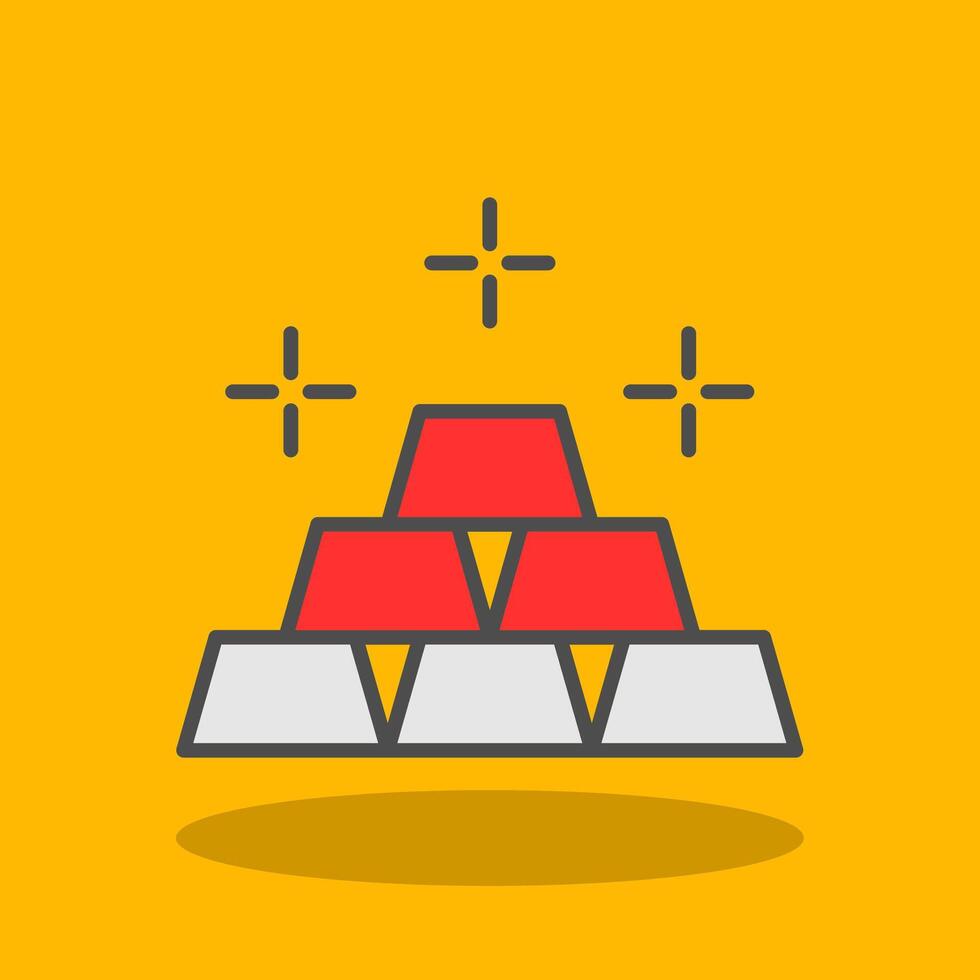 Gold Filled Shadow Icon vector