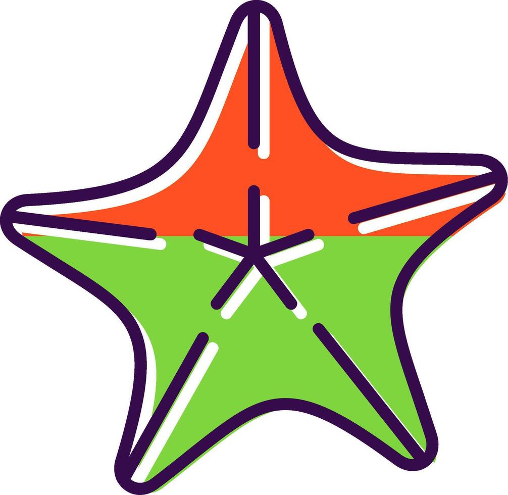 Starfish filled Design Icon vector