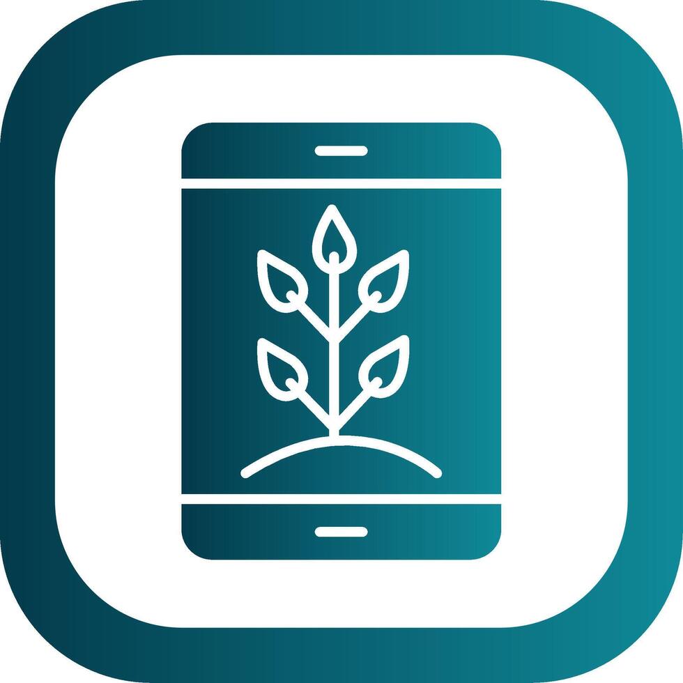 Farming App Glyph Gradient Corner Icon vector