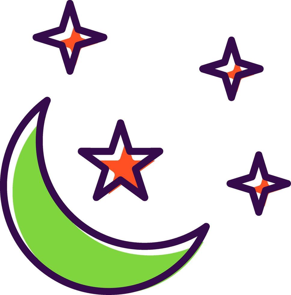 Moon filled Design Icon vector