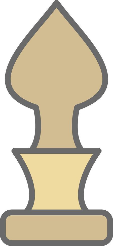 Curtain Top Line Filled Light Icon vector
