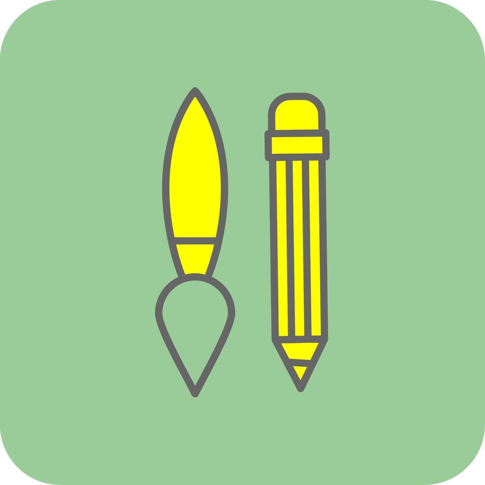 Writing Tool Glyph Gradient Corner Icon vector
