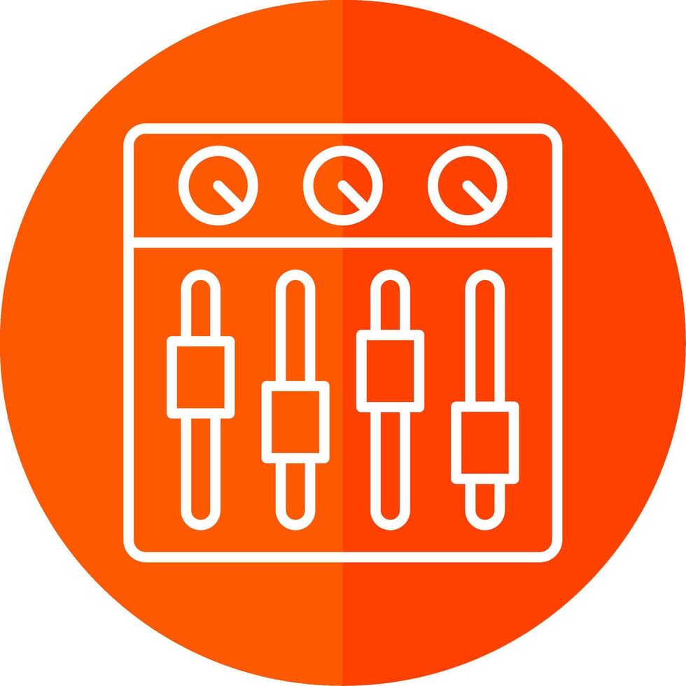 Sound Mixer Line Yellow White Icon vector