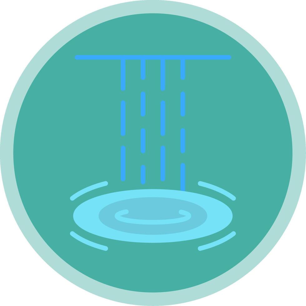 Waterfall Flat Multi Circle Icon vector