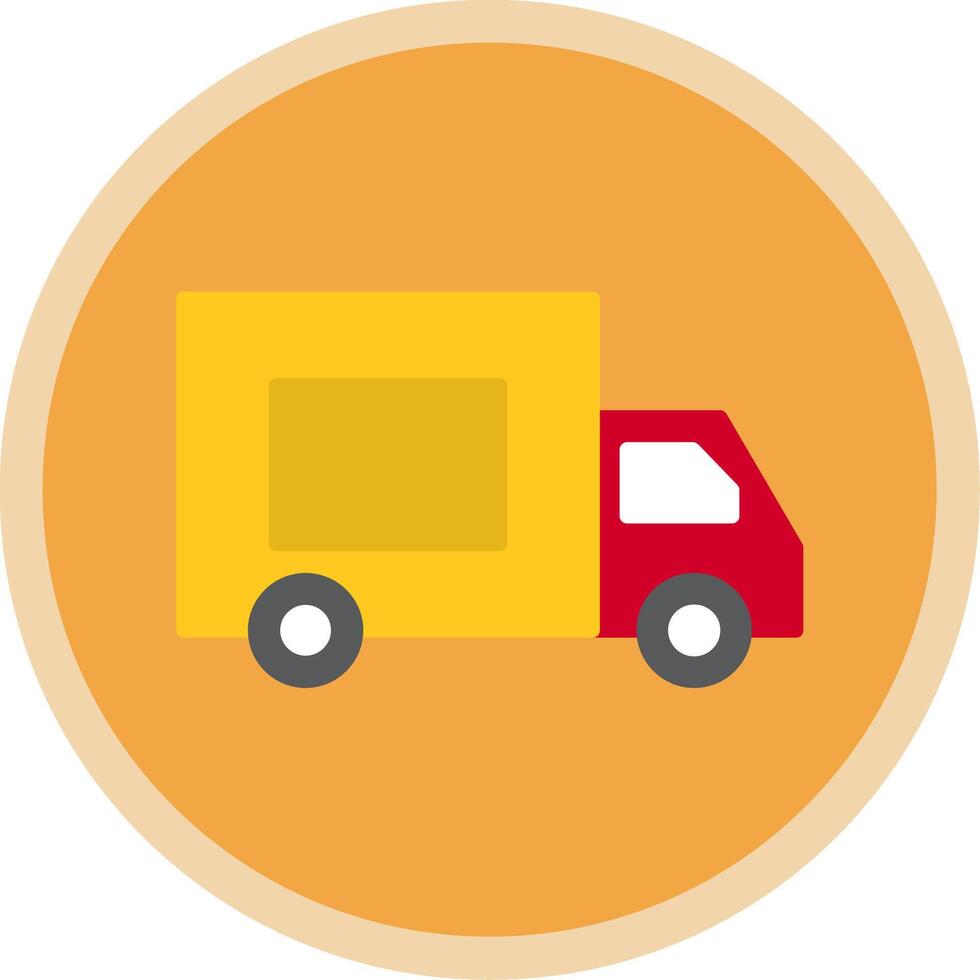 Truck Flat Multi Circle Icon vector