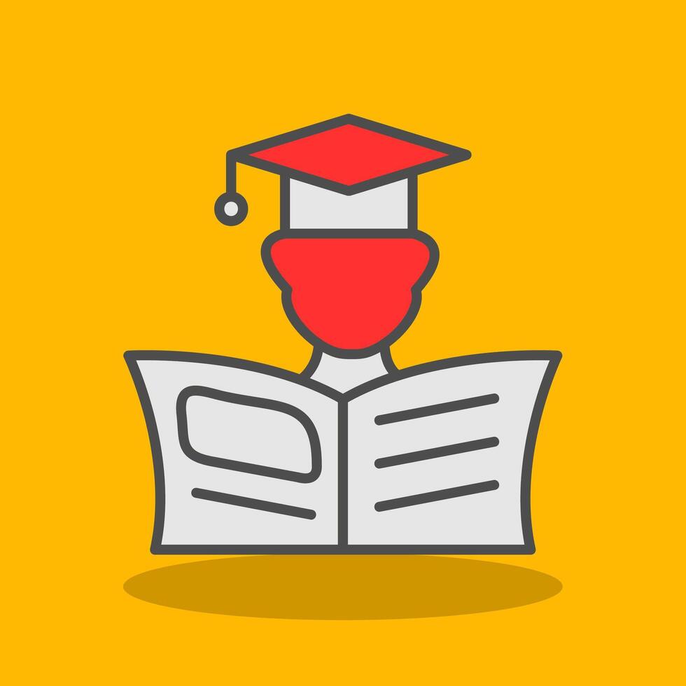 Student Filled Shadow Icon vector