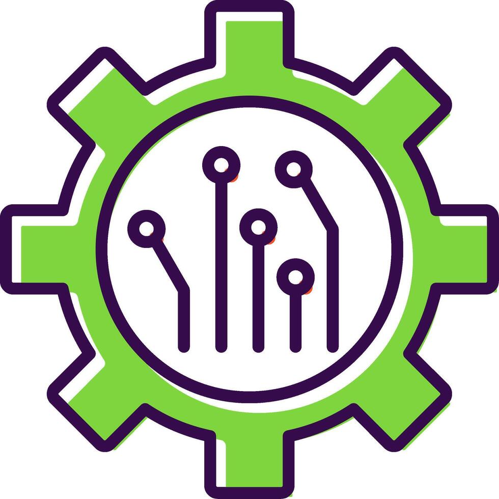 Mining Technology filled Design Icon vector