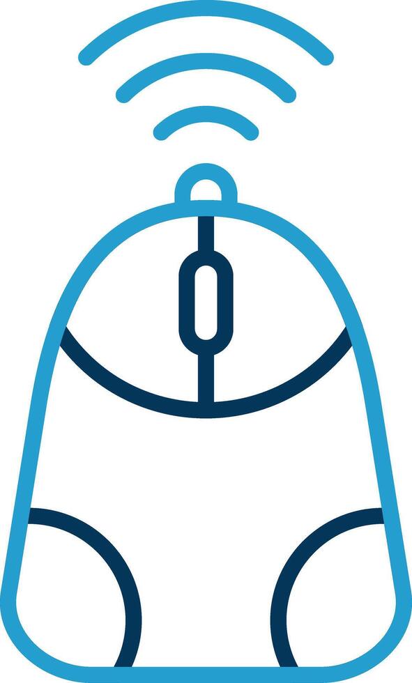 Mouse Line Blue Two Color Icon vector