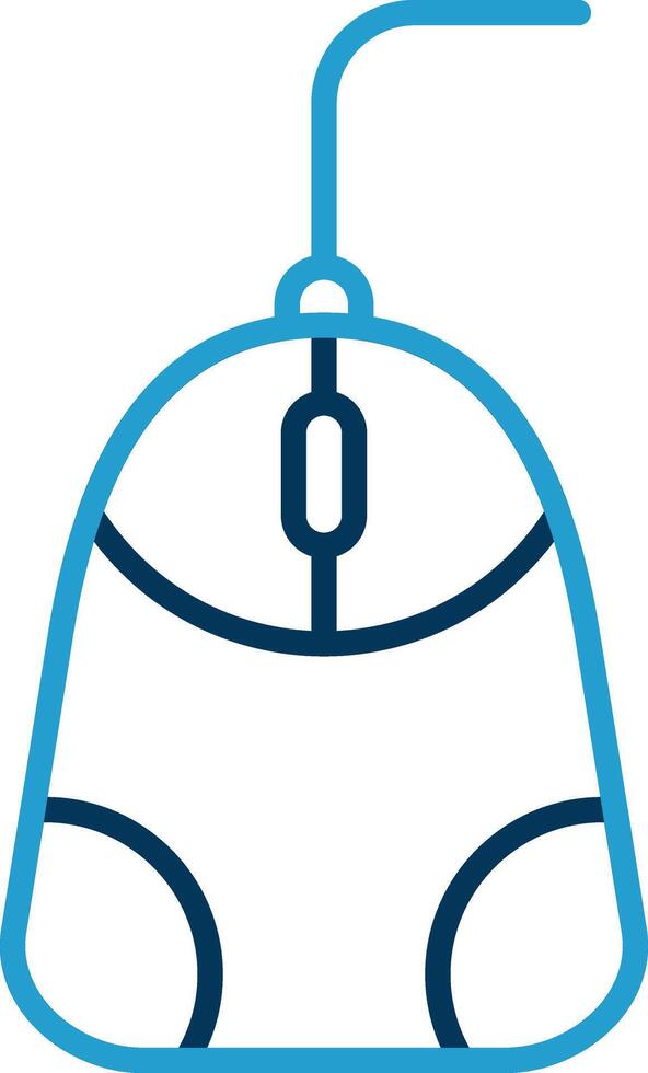 Mouse Line Blue Two Color Icon vector