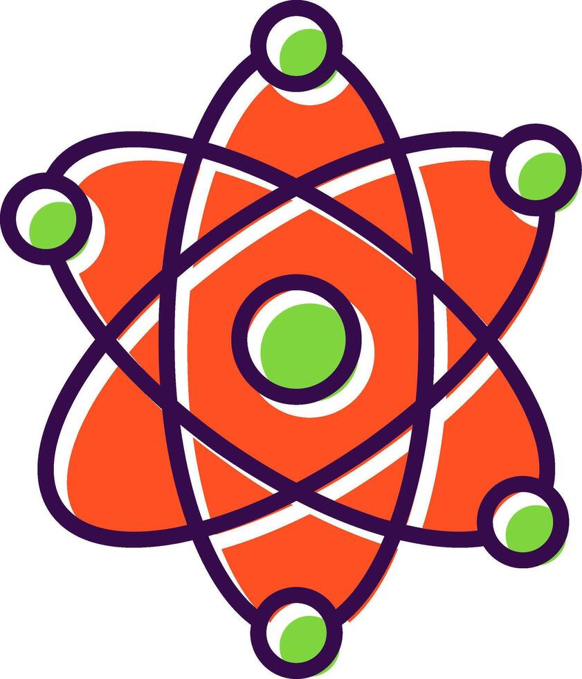 Physics filled Design Icon vector