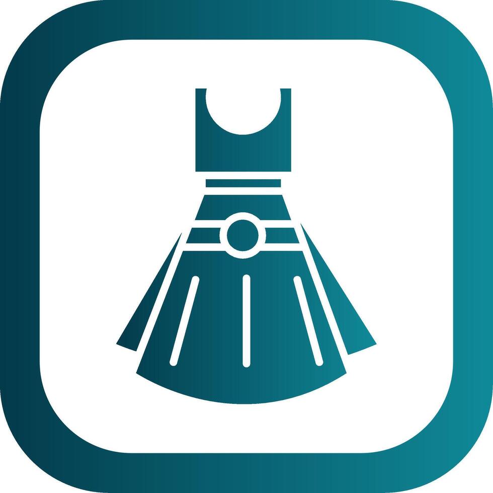 Dress Glyph Gradient Corner Icon vector