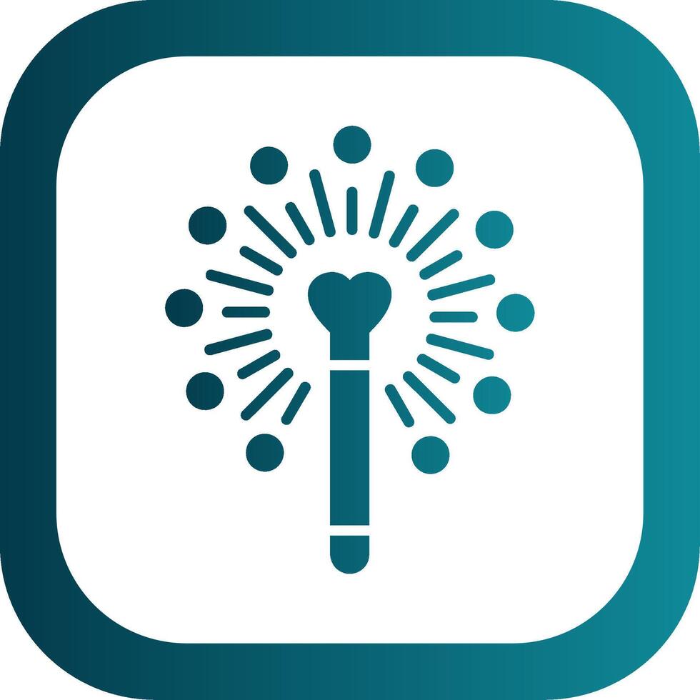 Magic Wand Glyph Gradient Corner Icon vector