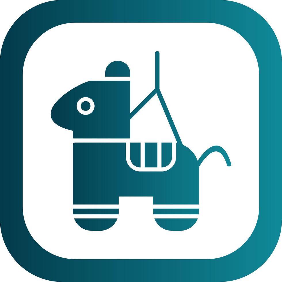 Pinata Glyph Gradient Corner Icon vector