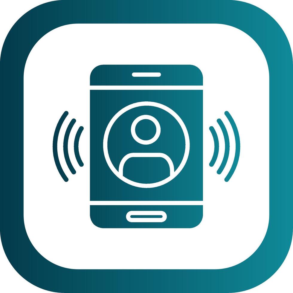 Call Glyph Gradient Corner Icon vector
