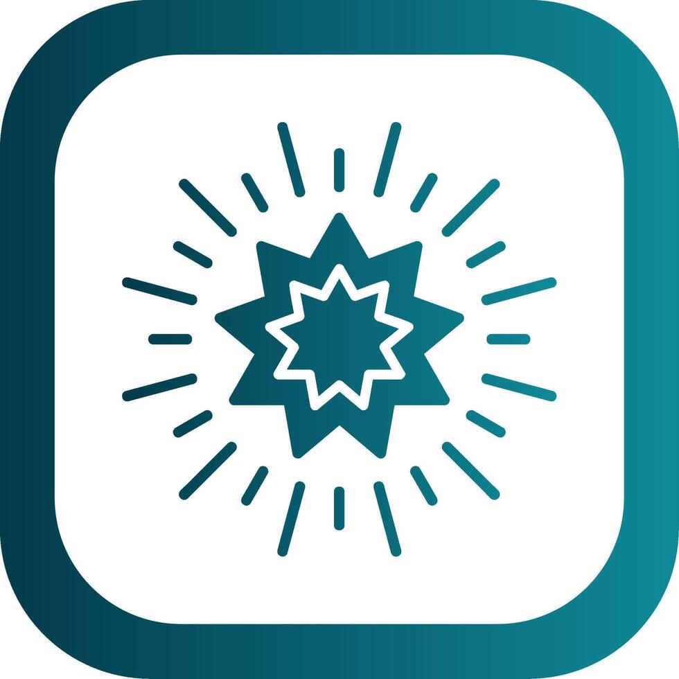 Stars Glyph Gradient Corner Icon vector