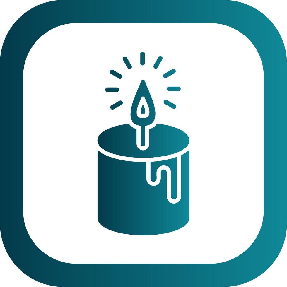 Candle Glyph Gradient Corner Icon vector