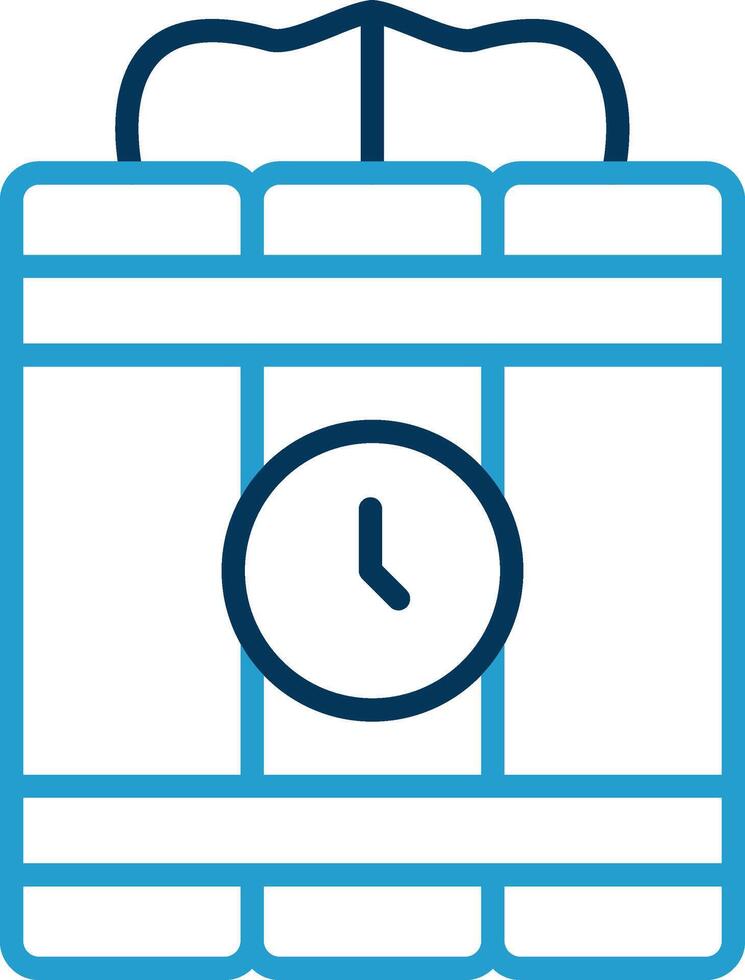 Dynamite Line Blue Two Color Icon vector