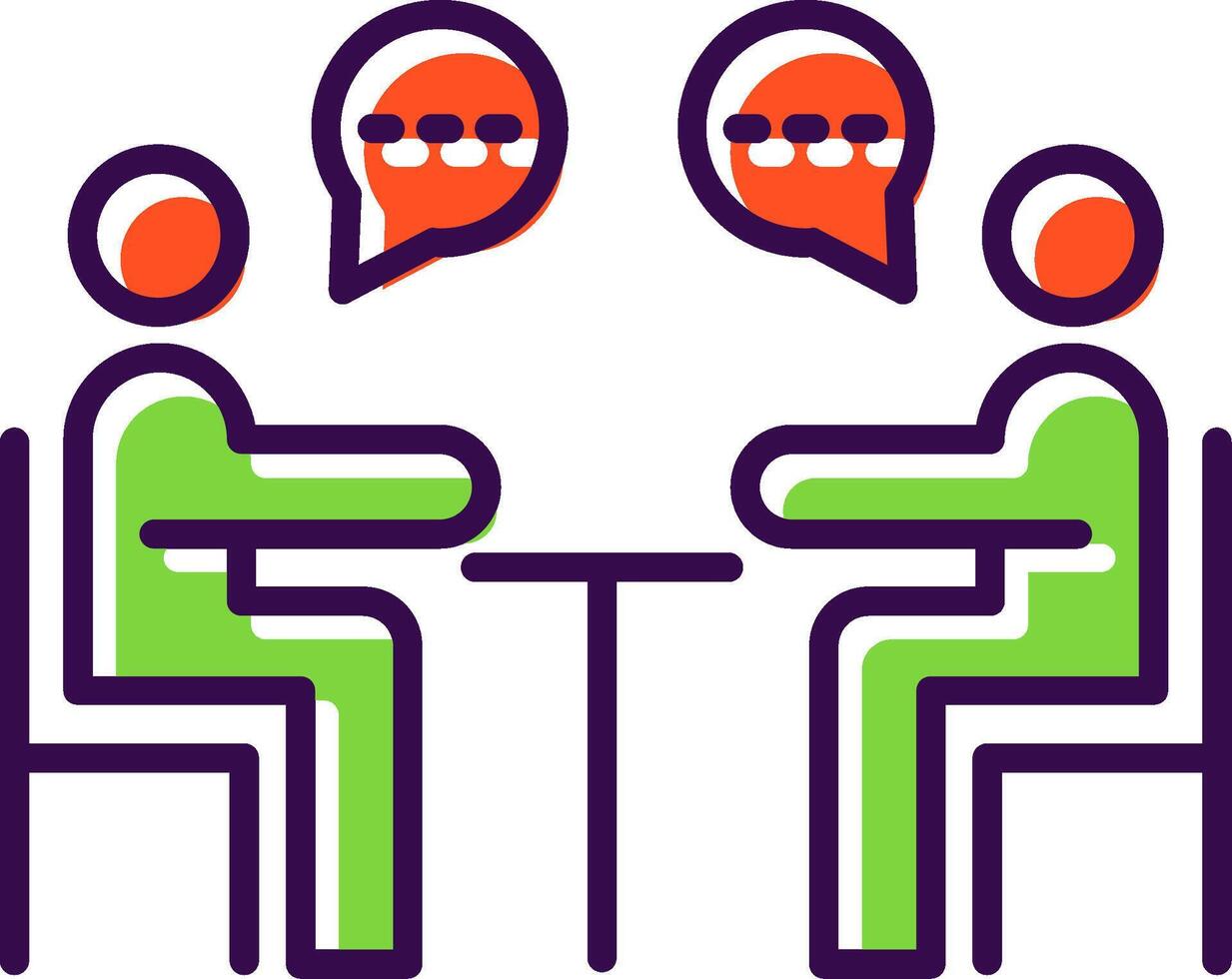 Business Meeting filled Design Icon vector