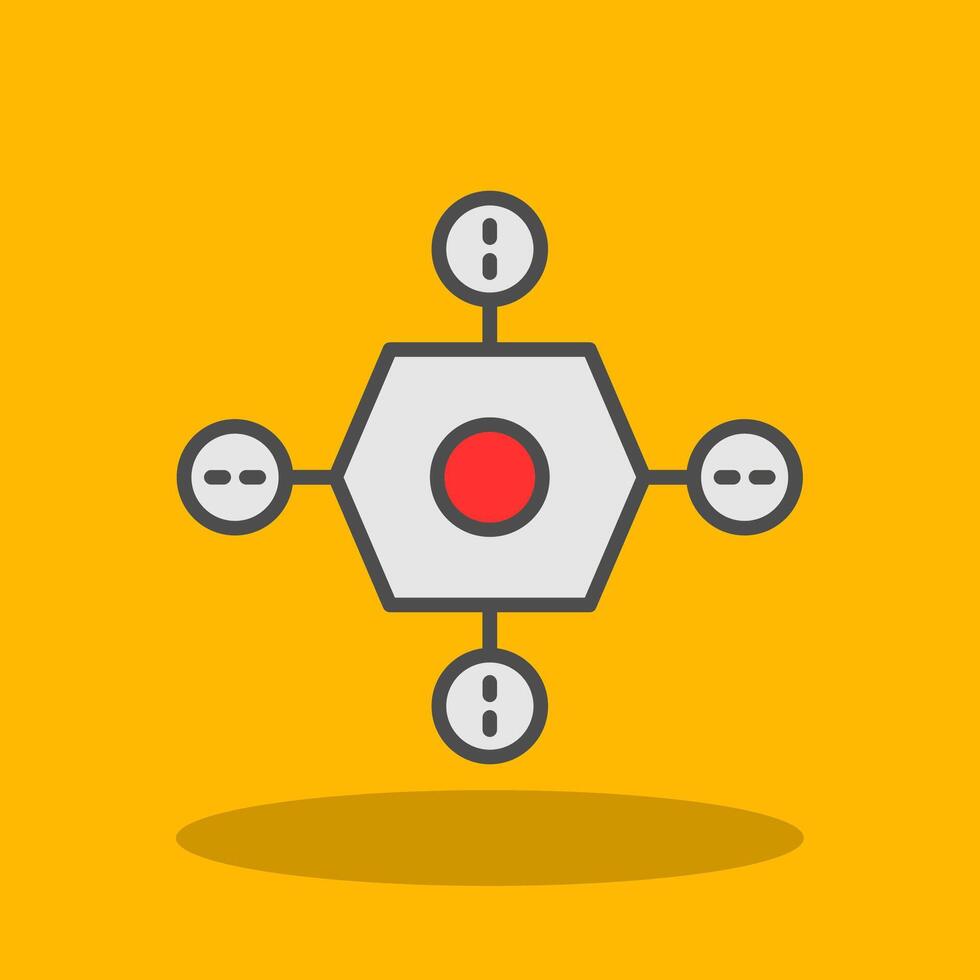 Drone Filled Shadow Icon vector