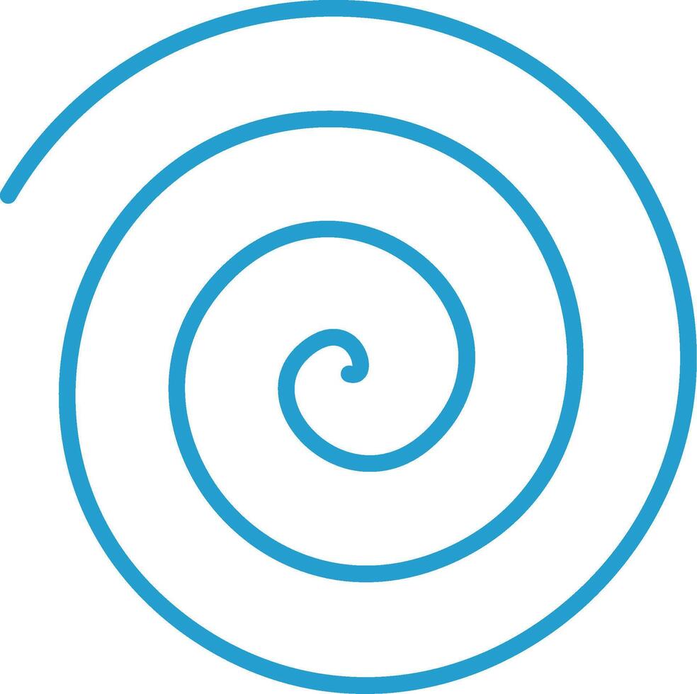 Spin Drum Line Blue Two Color Icon vector