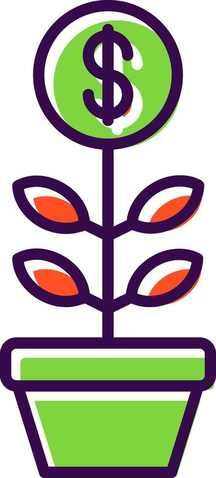 Investment filled Design Icon vector