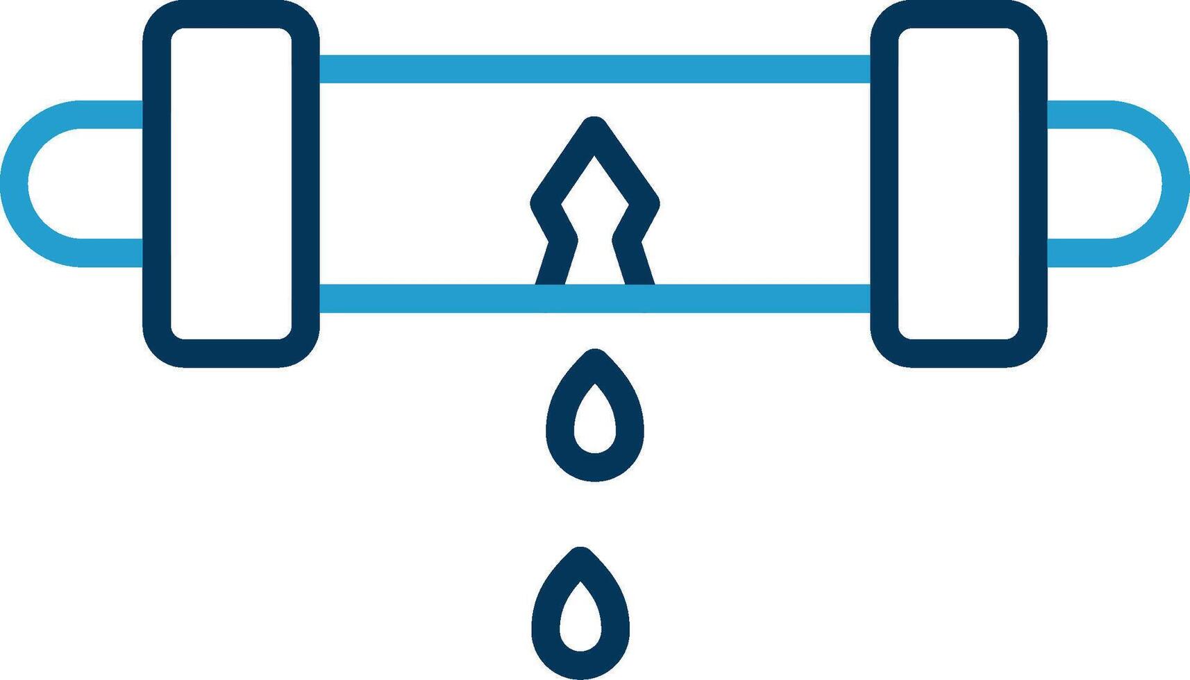 Leak Detector Line Blue Two Color Icon vector
