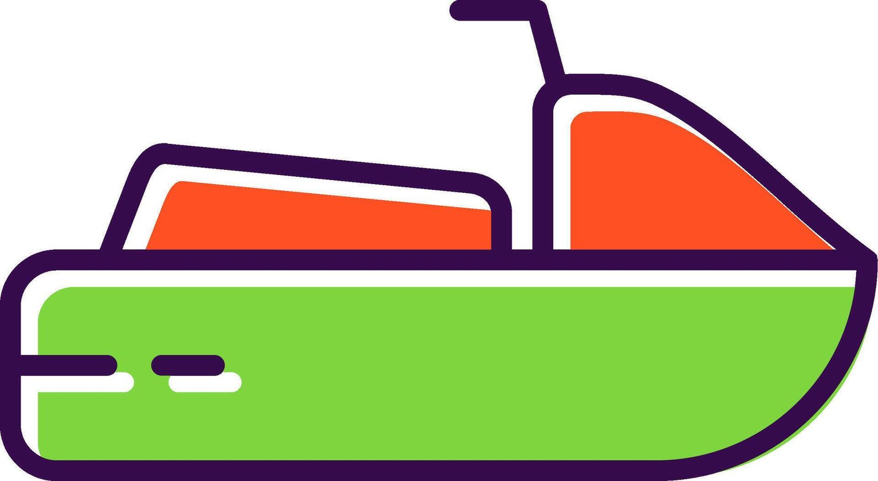 Jet Ski filled Design Icon vector