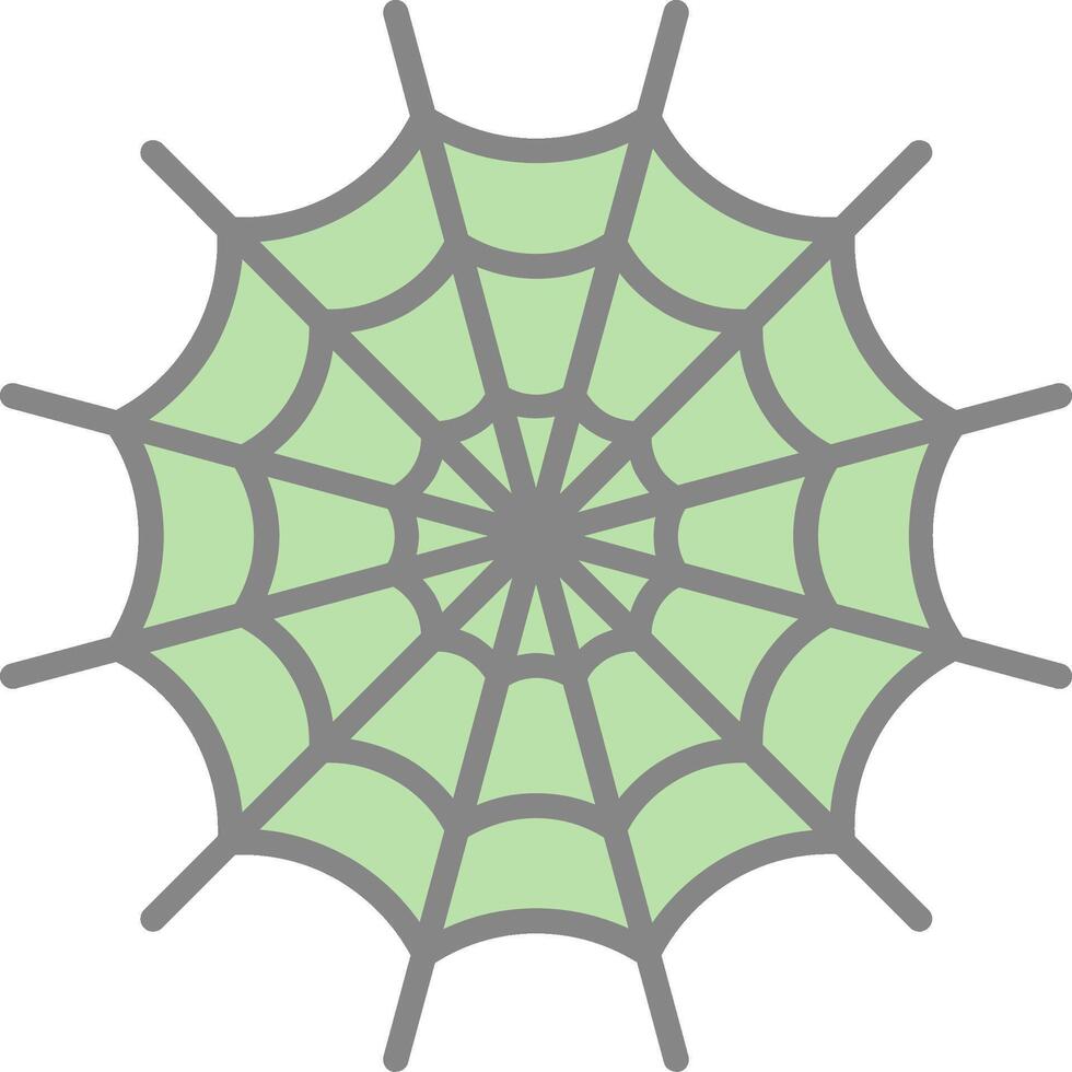 Spider Web Line Filled Light Icon vector