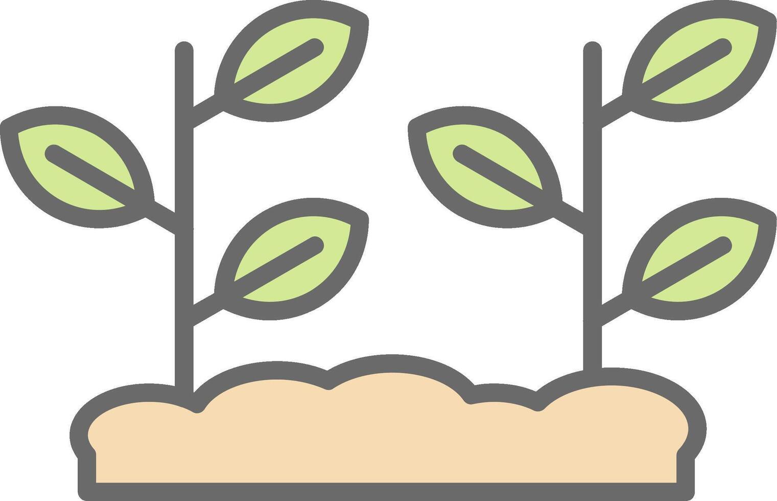 Plants Line Filled Light Icon vector