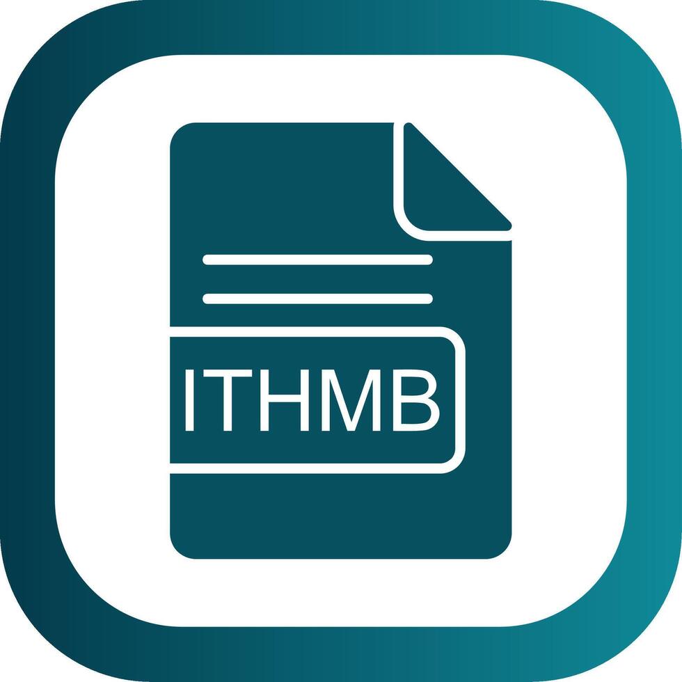 ITHMB File Format Glyph Gradient Corner Icon vector