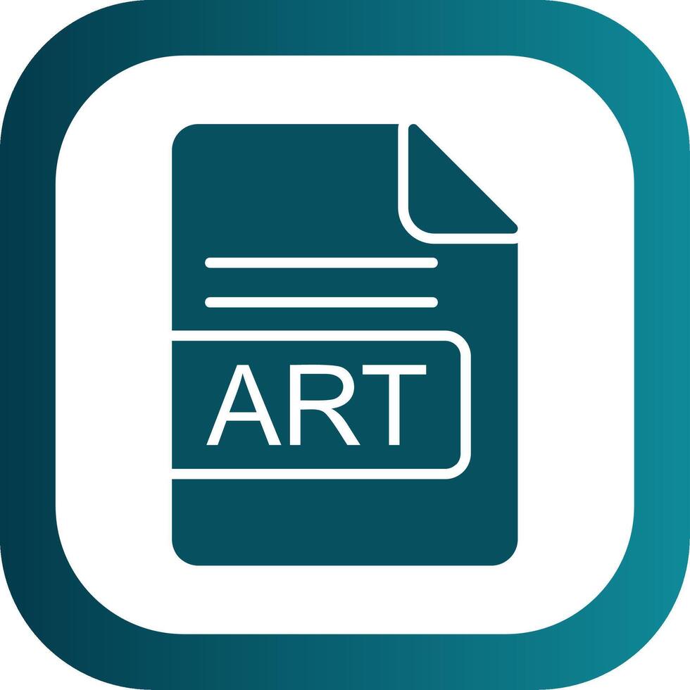 ART File Format Glyph Gradient Corner Icon vector