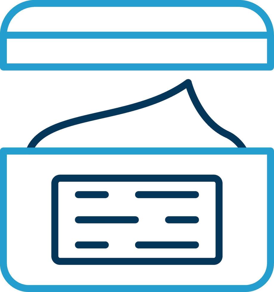 Body Cream Line Blue Two Color Icon vector