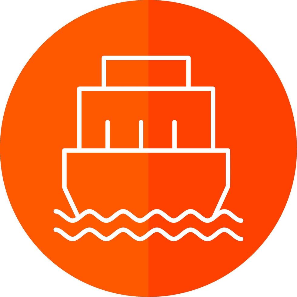 Port Line Yellow White Icon vector