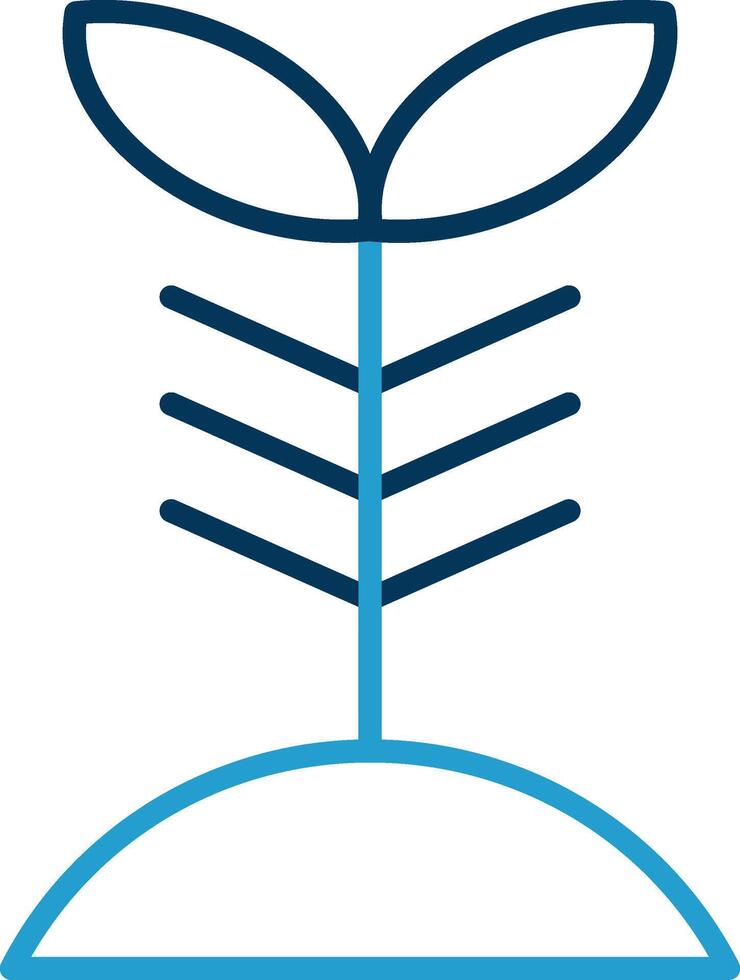Plant Line Blue Two Color Icon vector