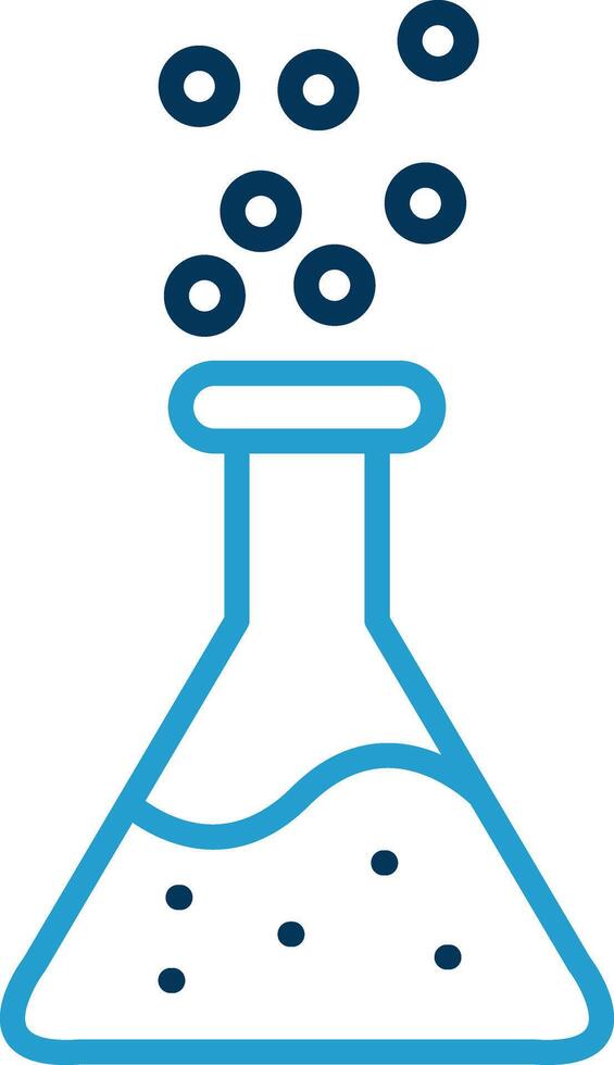 Chemicals Line Blue Two Color Icon vector