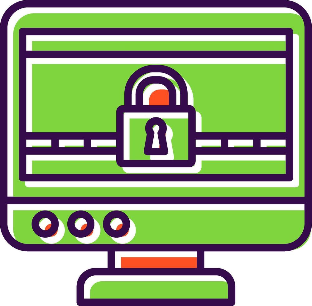 Ransomware filled Design Icon vector