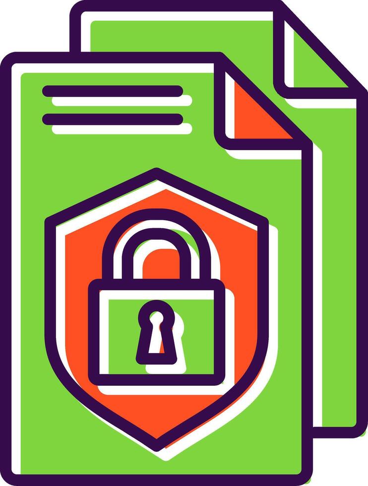 Privacy Policy filled Design Icon vector