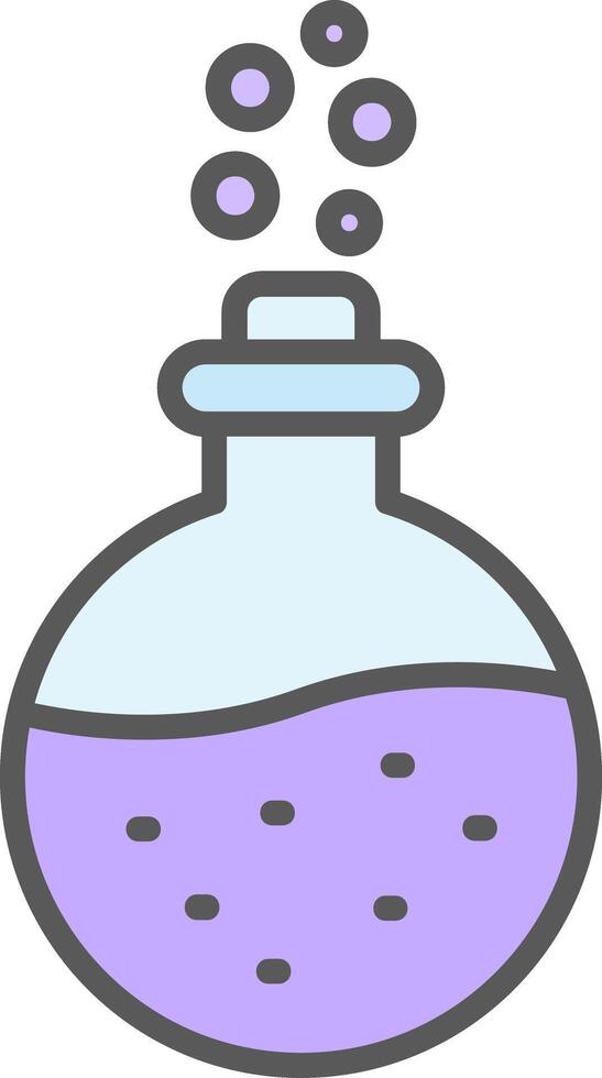 Flask Line Filled Light Icon vector
